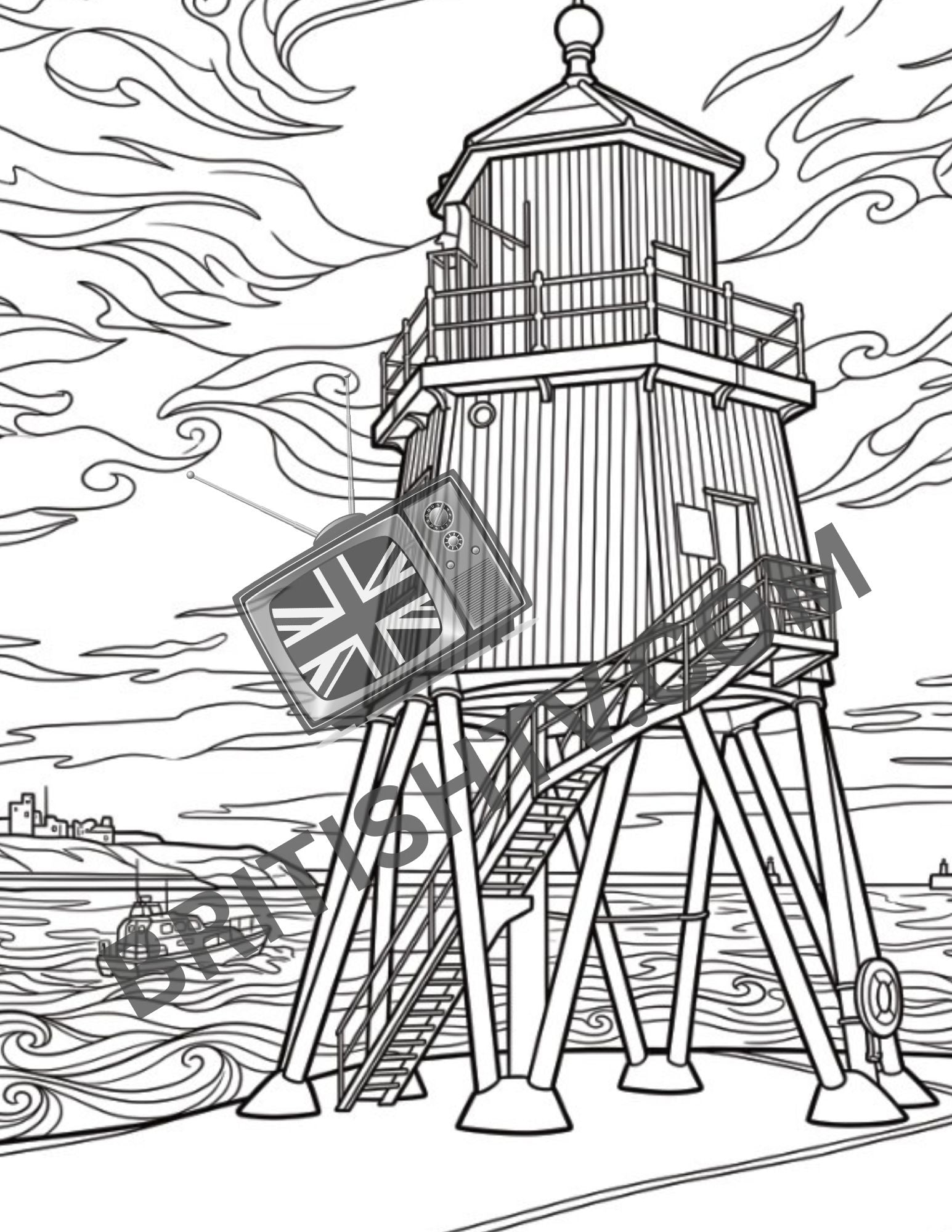 (PRE-ORDER) A Disheveled Detective's Northumberland: Adult Coloring Book