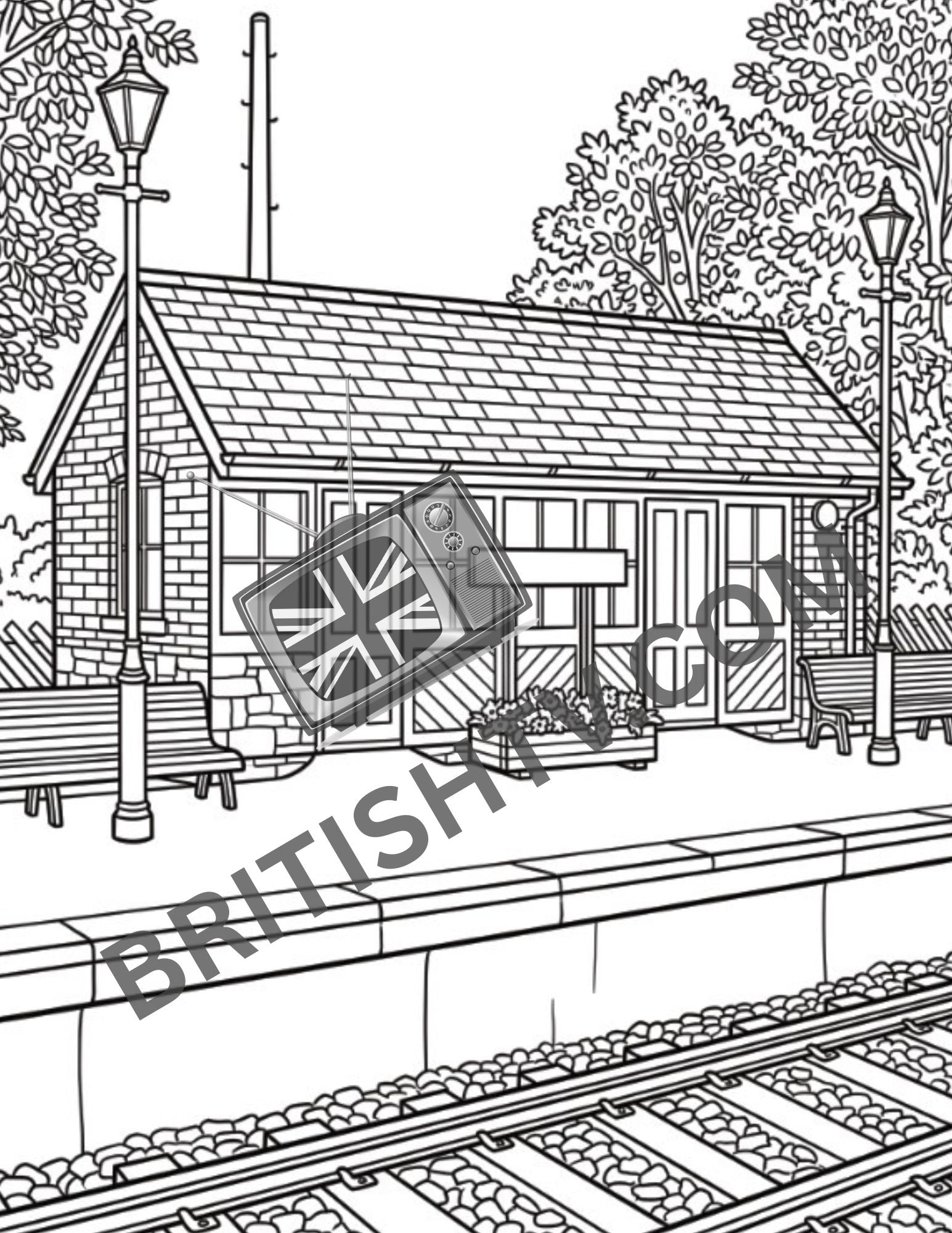 (PRE-ORDER) A Disheveled Detective's Northumberland: Adult Coloring Book