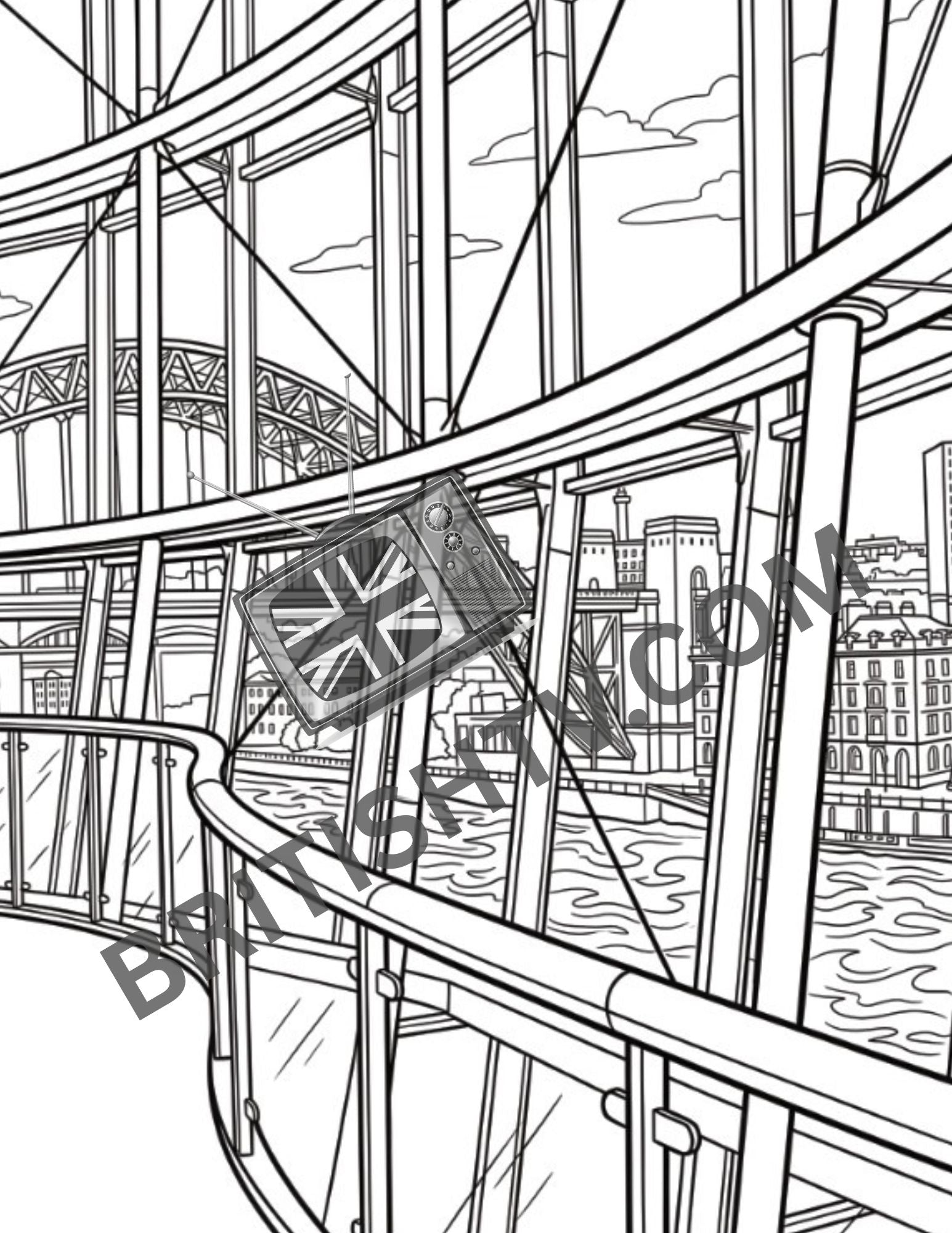 (PRE-ORDER) A Disheveled Detective's Northumberland: Adult Coloring Book