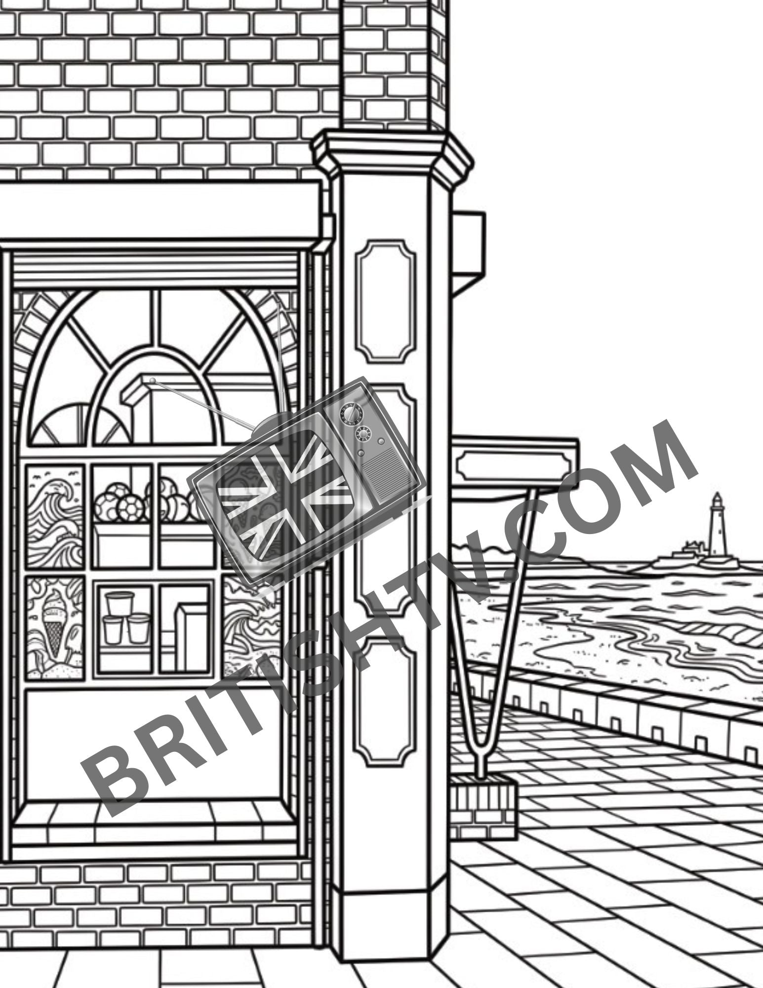 (PRE-ORDER) A Disheveled Detective's Northumberland: Adult Coloring Book