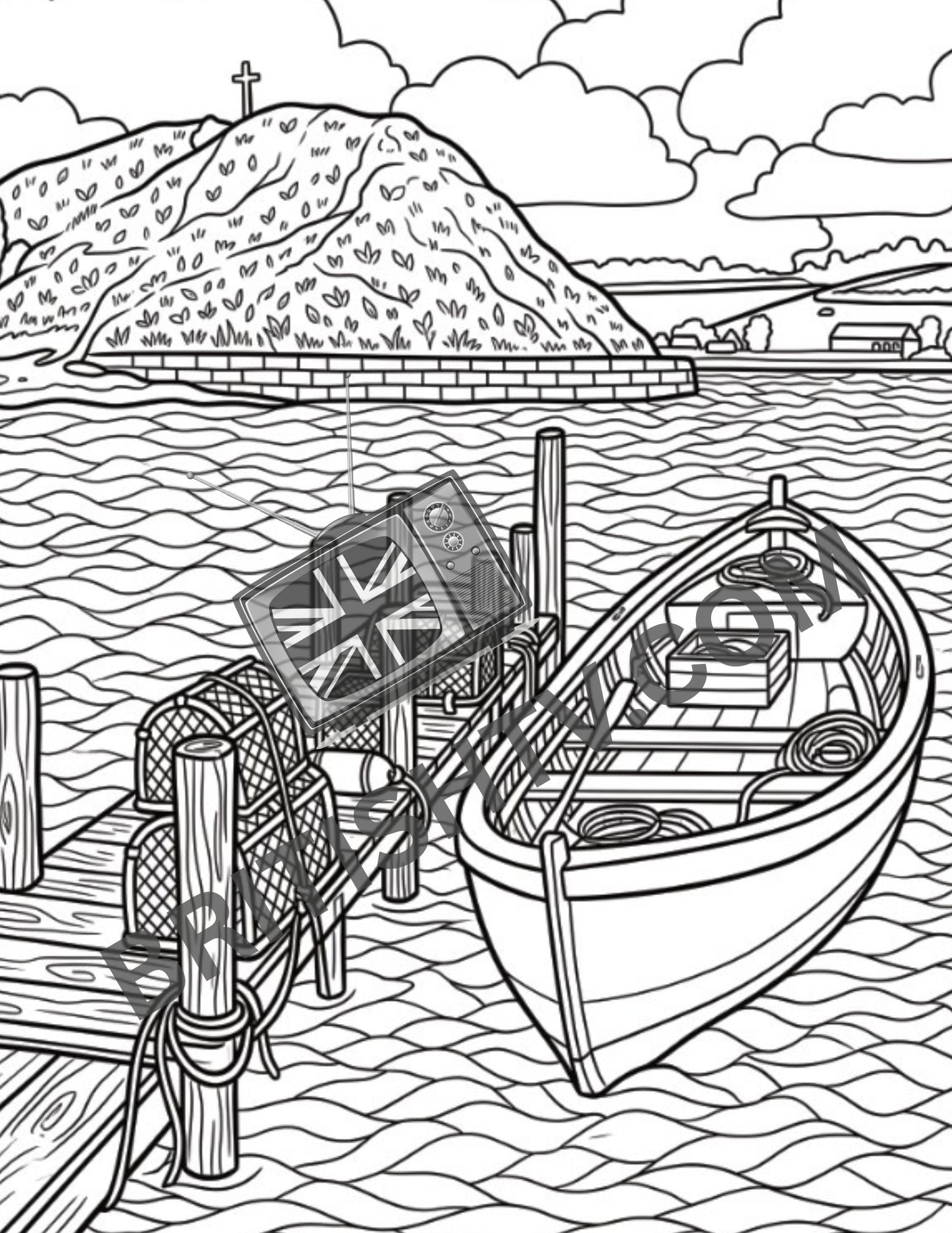 (PRE-ORDER) A Disheveled Detective's Northumberland: Adult Coloring Book
