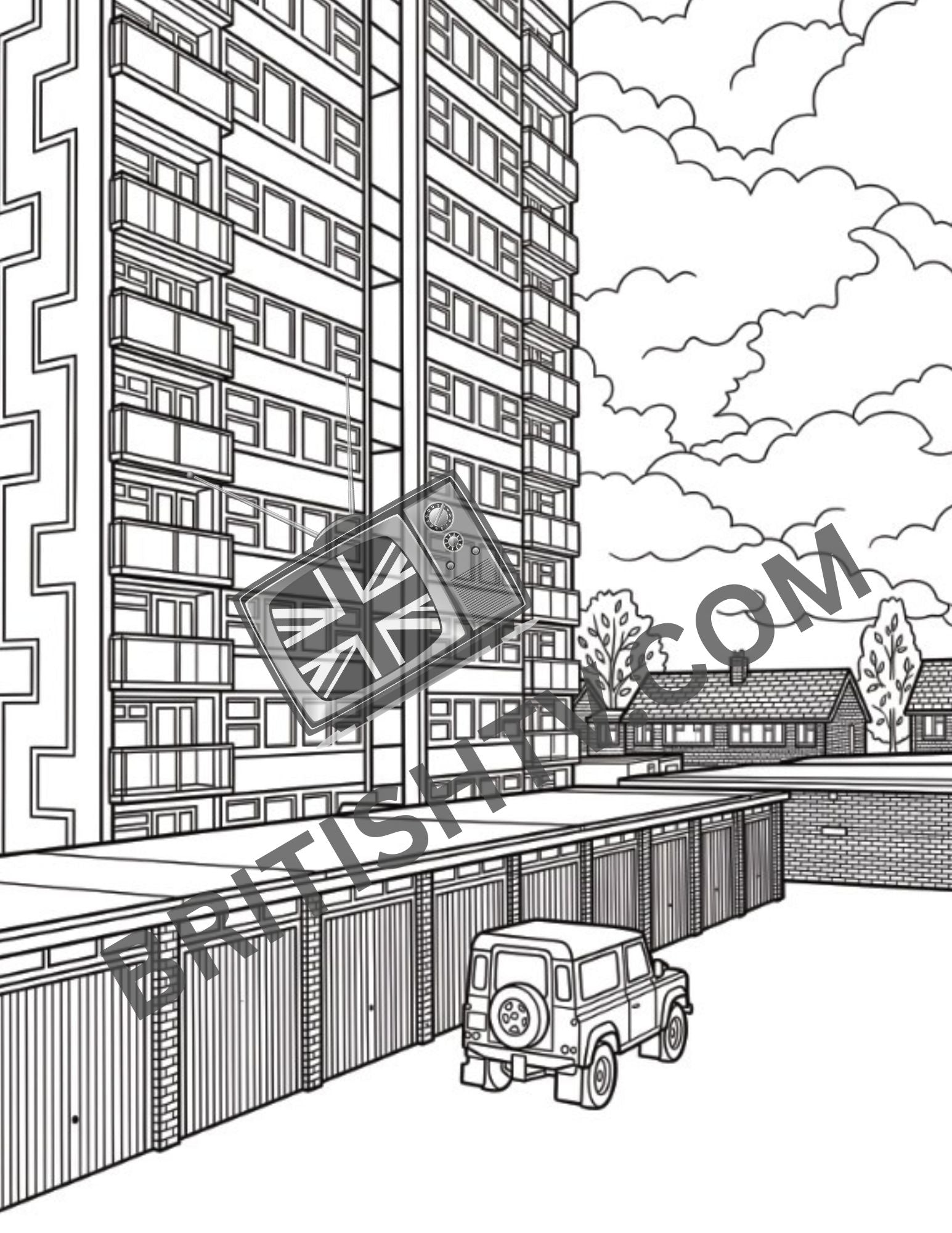 (PRE-ORDER) A Disheveled Detective's Northumberland: Adult Coloring Book