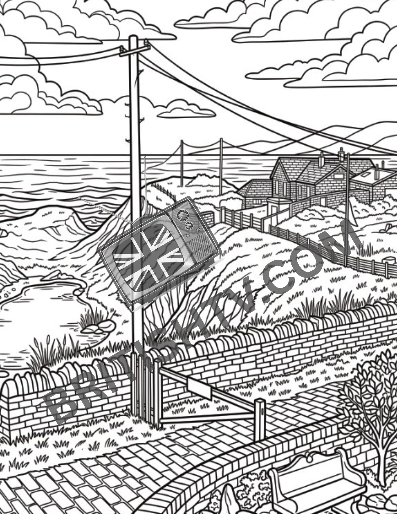 (PRE-ORDER) A Disheveled Detective's Northumberland: Adult Coloring Book