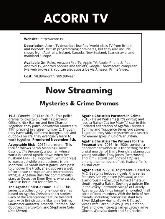 British TV Streaming Guide: US Edition, Summer 2025