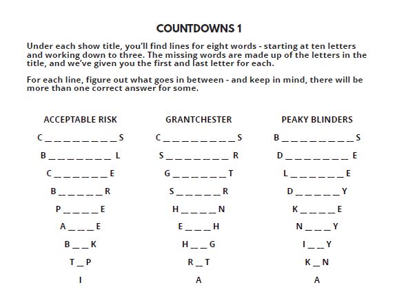 British TV Variety Puzzles, Volume #1