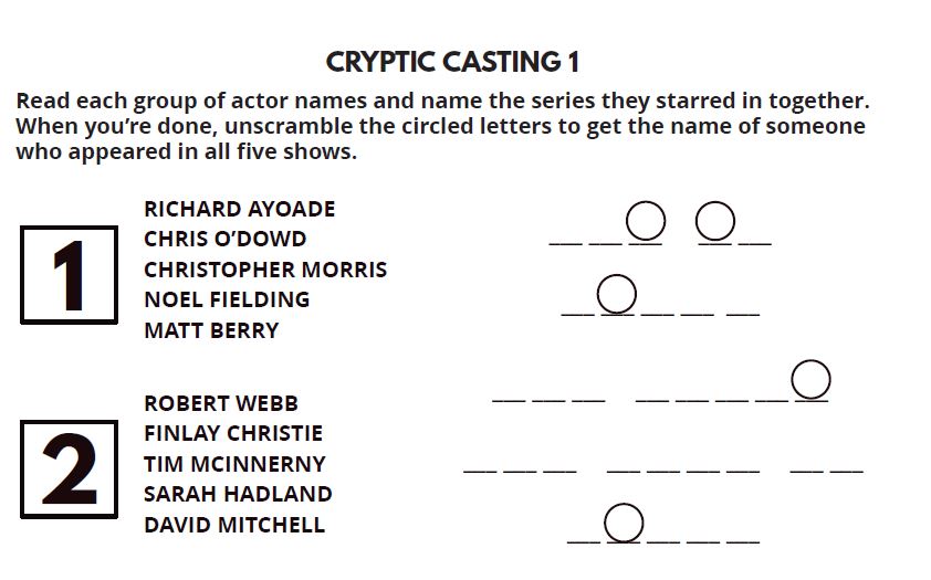 British TV Variety Puzzles, Volume #1
